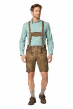 Authentic German Men's Leon Lederhosen Shorts