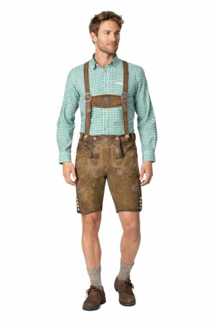 Authentic German Men's Leon Lederhosen Shorts