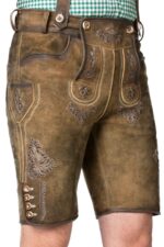 Authentic German Men's Leon Lederhosen Shorts