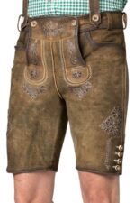 Authentic German Men's Leon Lederhosen Shorts