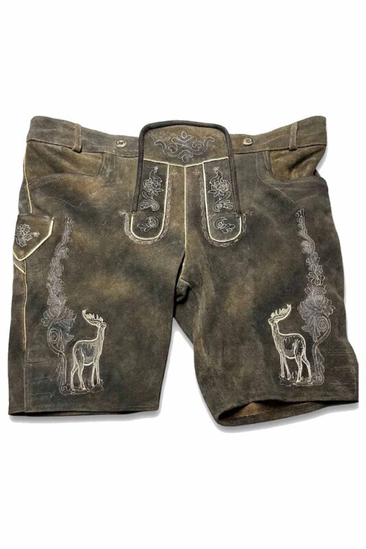 Authentic Bayerischer Wald German Lederhosen Shorts