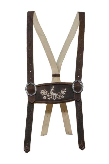 Bavarian Brown Lederhosen Suspender