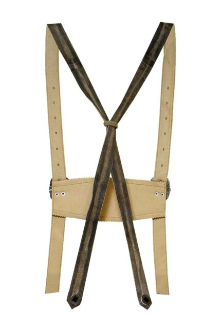 Traditional German Brown Lederhosen Suspender For Oktoberfest