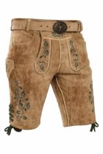 Traditional Norris Brown German Lederhosen Shorts