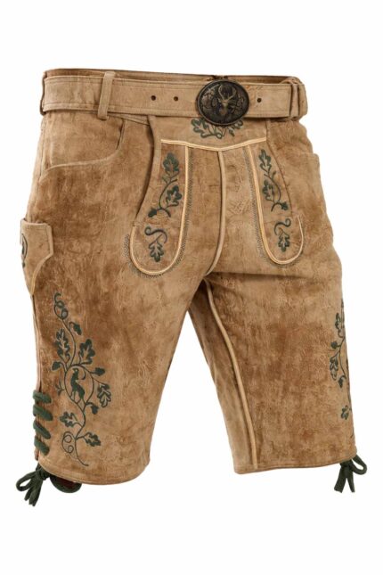 Traditional Norris Brown German Lederhosen Shorts