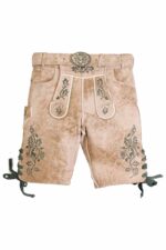 Traditional Norris Brown German Lederhosen Shorts